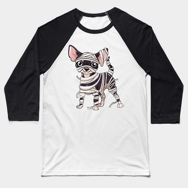 Chihuahua Mummy Illustration Baseball T-Shirt by Pretr=ty